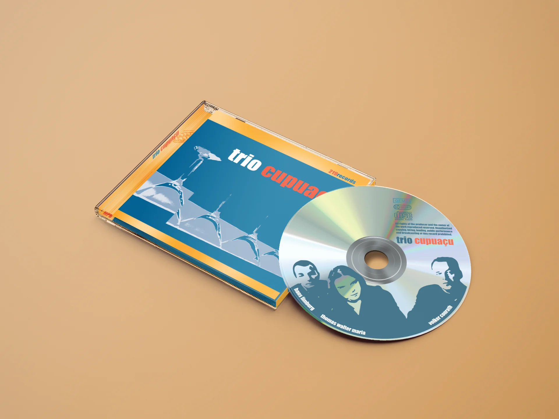 Artwork Album „Trio Cupuaçu“ – Jewelcase Frontcover und Labelprint